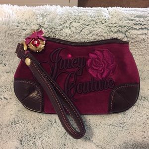 NWOT, Juice Couture, Pink Velour Wristlet
